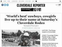 Tablet Screenshot of cloverdalereporter.com